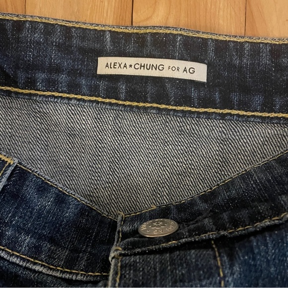 Alexa Chung for AG Button Front Denim Mini Skirt - Made in USA - Sz 28 - Picture 9 of 14
